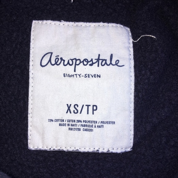 Aeropostale Girls Dark Blue 1987 Classic Pullover Graphic Hoodie - Picture 3 of 15